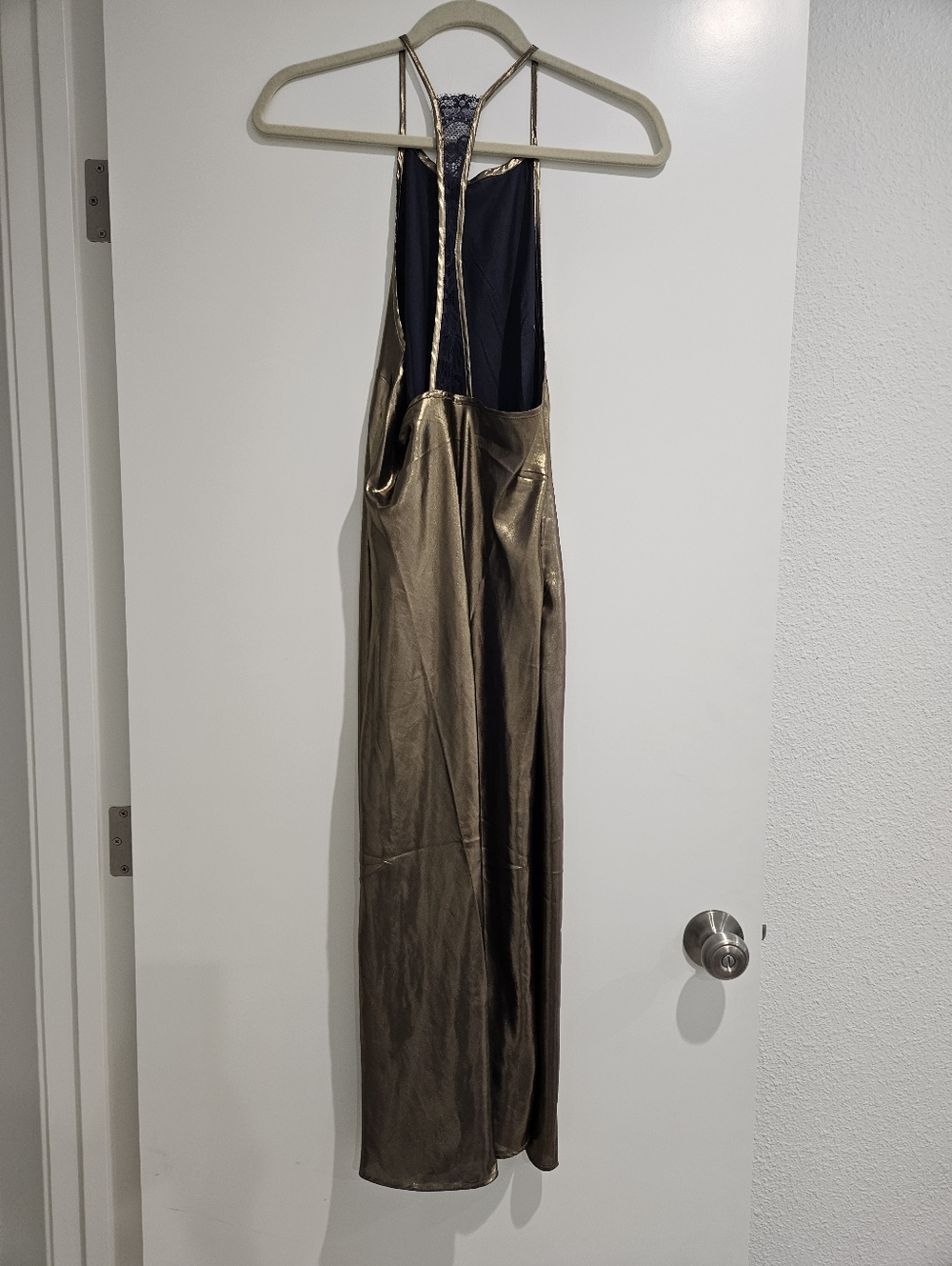 Intimately Free People Metallic Gold Racerback Slip Dress - Picture 2 of 5